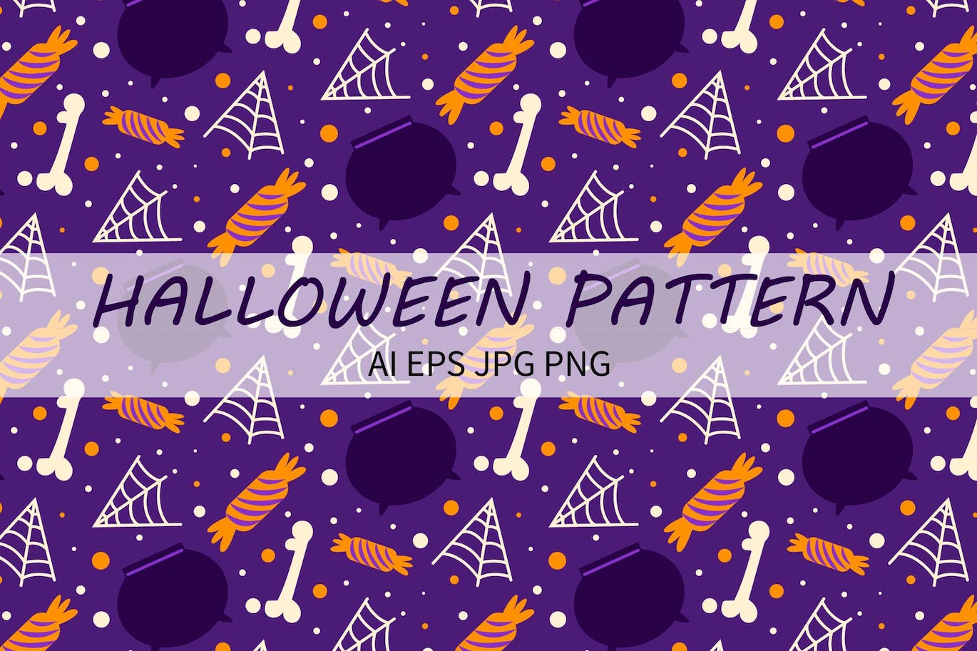 黑暗万圣节主题图案背景 Pattern Background &#8211; Dark Halloween