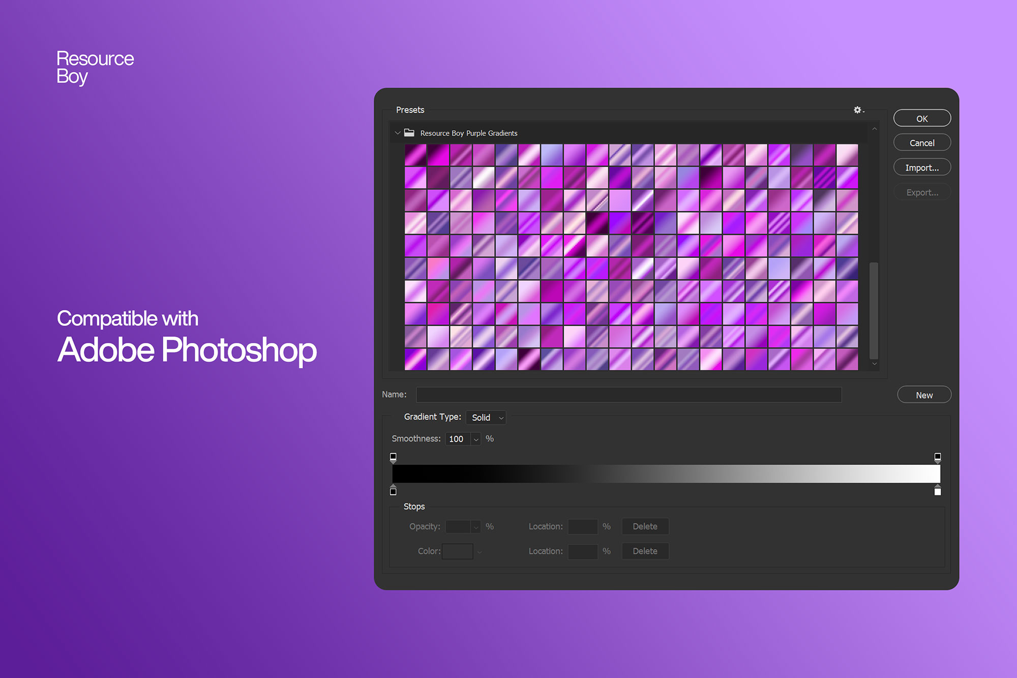 200 Purple Photoshop Gradients