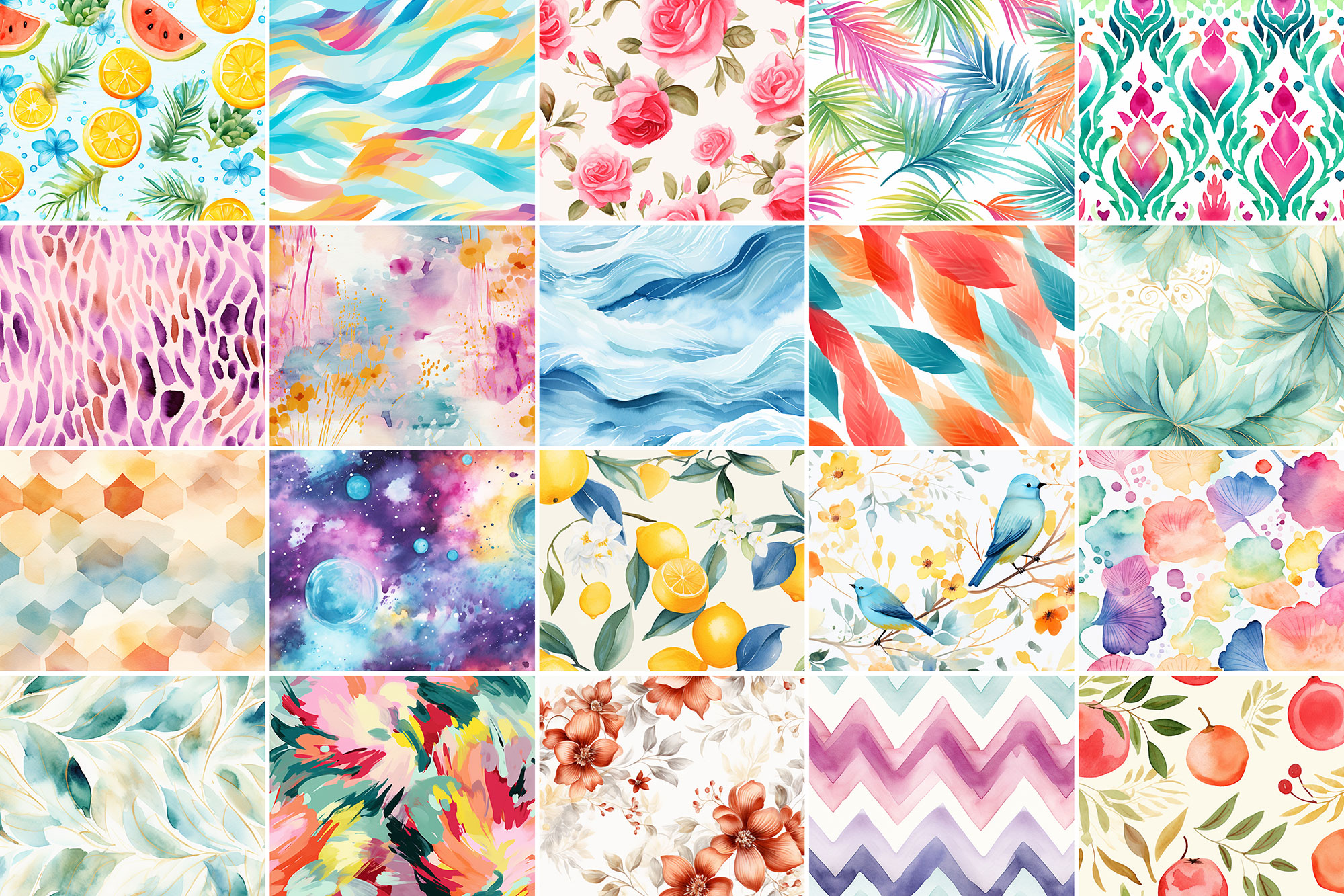 1000+ Watercolor Patterns