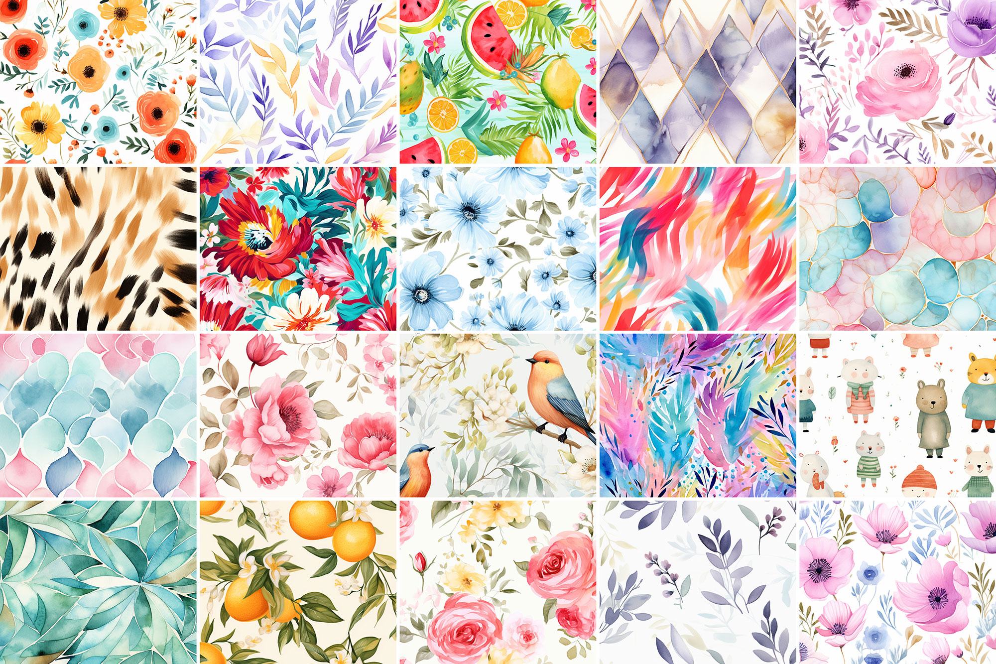 1000+ Watercolor Patterns