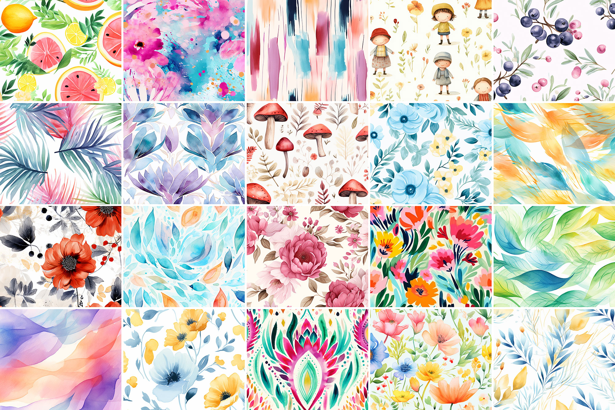 1000+ Watercolor Patterns