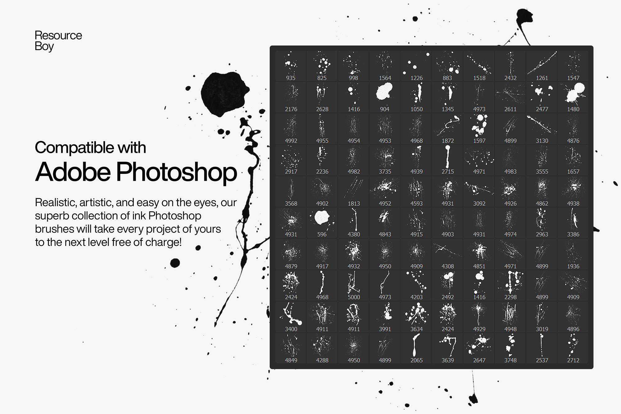 100 Ink Photoshop Brushes