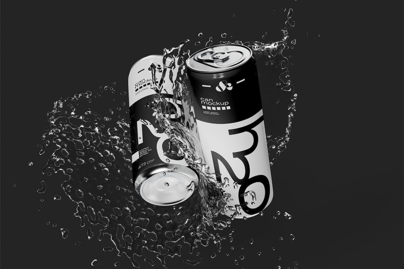 苏打水罐子/易拉罐样机 Soda or Bird Can Mockup