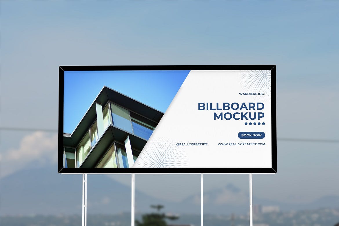 巨型户外广告牌样机 Billboard Mockup