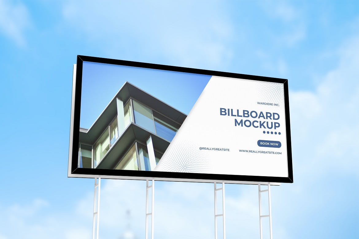 巨型户外广告牌样机 Billboard Mockup