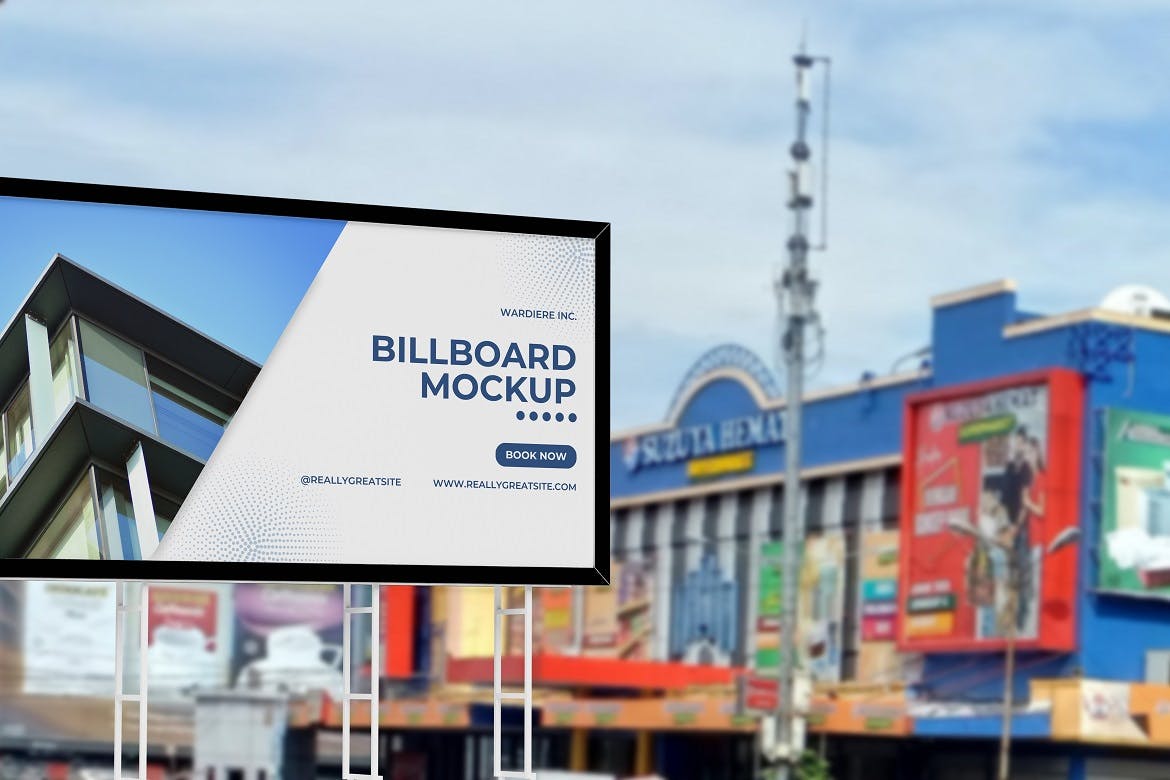 巨型户外广告牌样机 Billboard Mockup