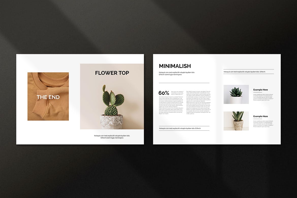 作品集杂志页面排版设计模板 Portfolio Magazine Layout