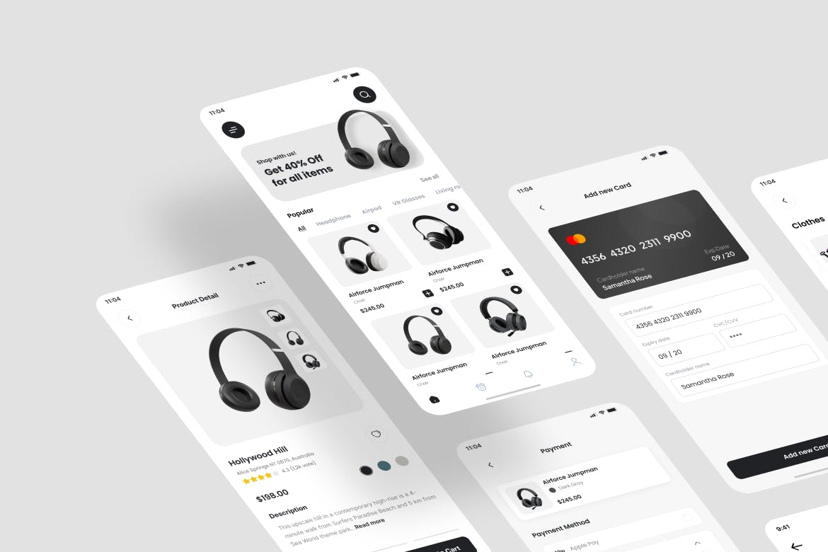 电子设备电商APP应用程序 UI 套件 Omega &#8211; Ecommerce App UI Kit