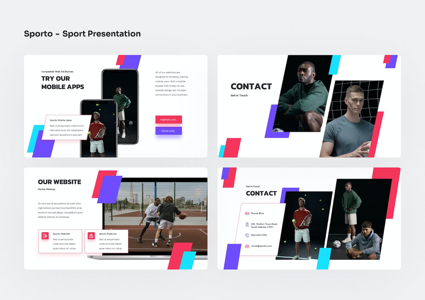 体育主题 Google 幻灯片演示文稿 Sporto &#8211; Sport Google Slides Presentation