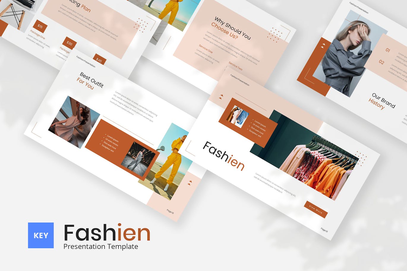 时尚主题演讲Keynote模板 Fashien — Fashion Keynote Template