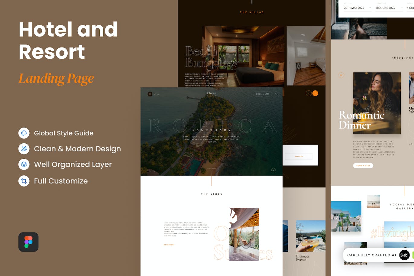 酒店和度假村网站着陆页设计模板 Klana &#8211; Hotel and Resort Landing Page