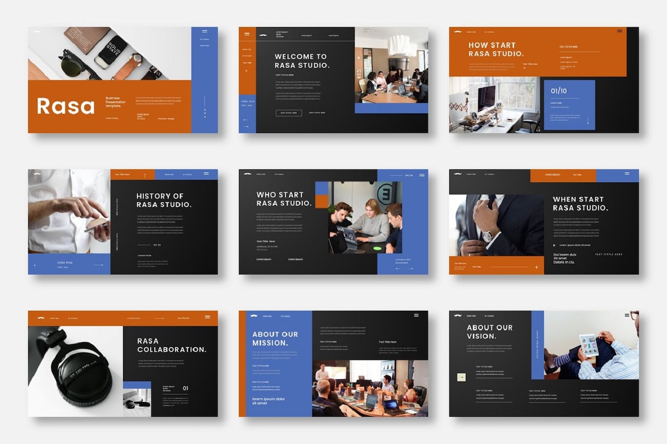 商业宣讲/产品发布会 PowerPoint 模板 Rasa  – Business PowerPoint Template