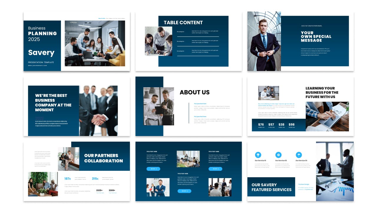 商业演示/企业路演主题Keynote模板 Savery &#8211; Business Presentation Keynote Template