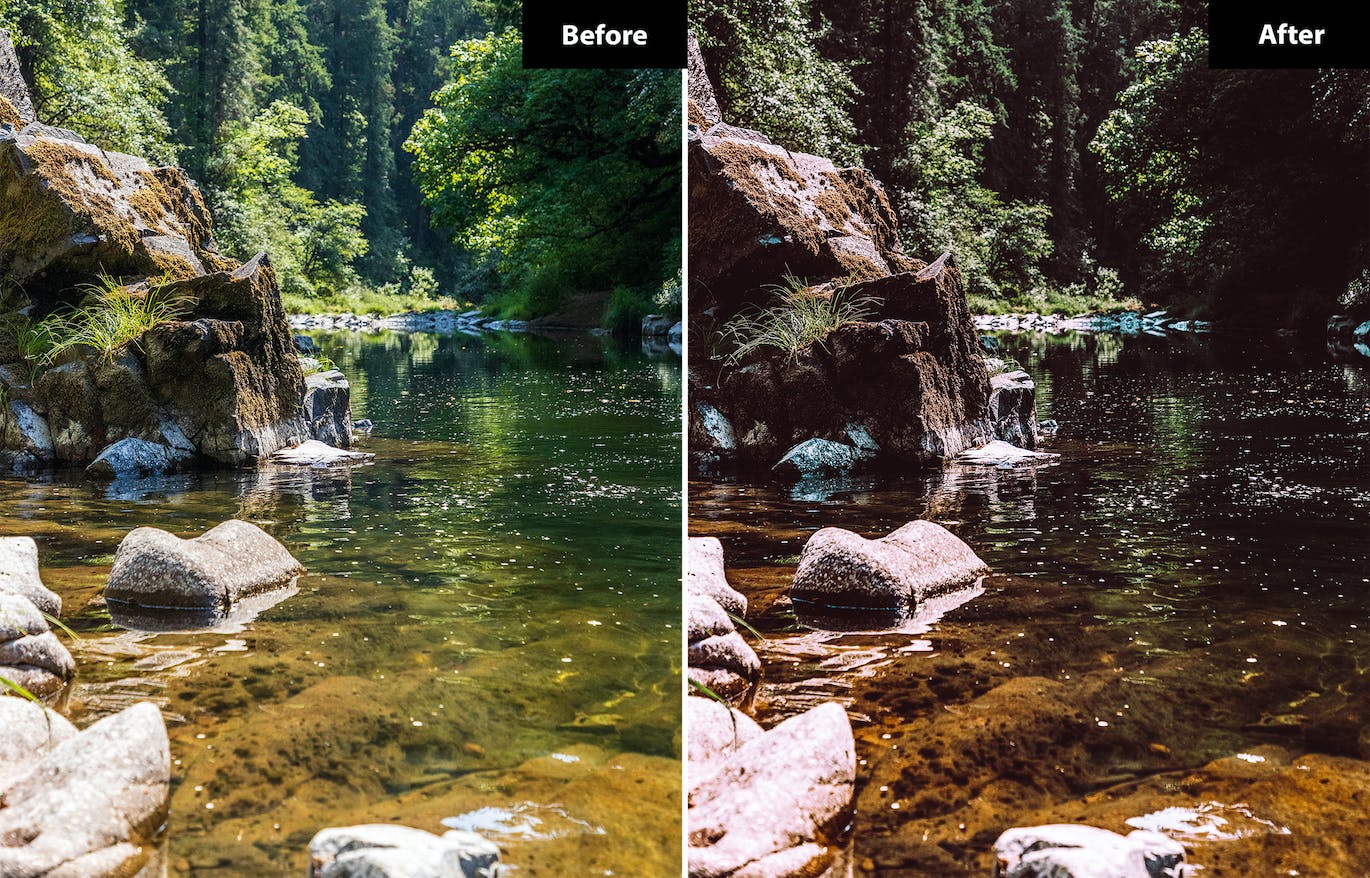 6 个上景拍摄后期处理 Lightroom 和 Photoshop 预设 6 River Lightroom and Photoshop Presets