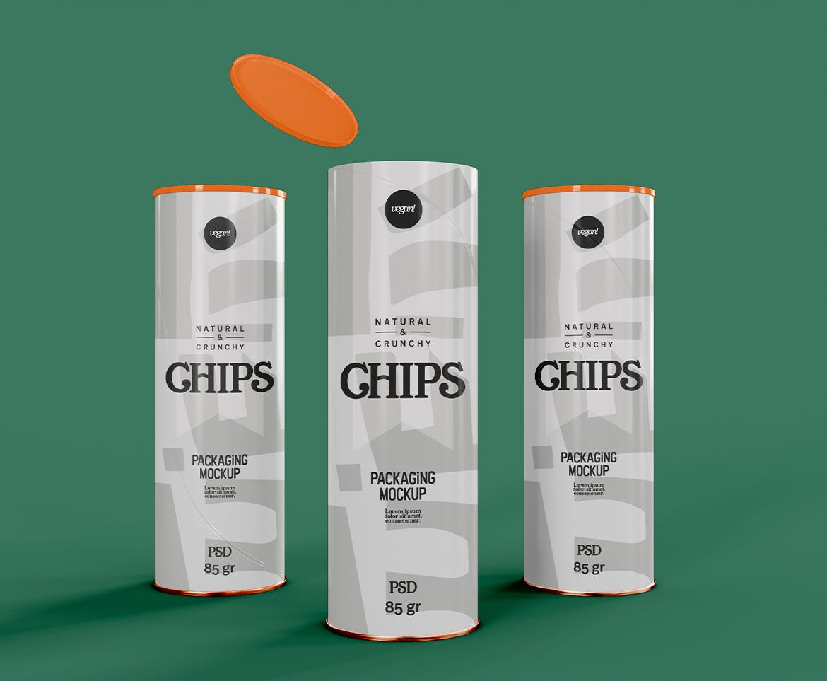 薯片纸管样机 Potato Chips Paper Tube Mockup