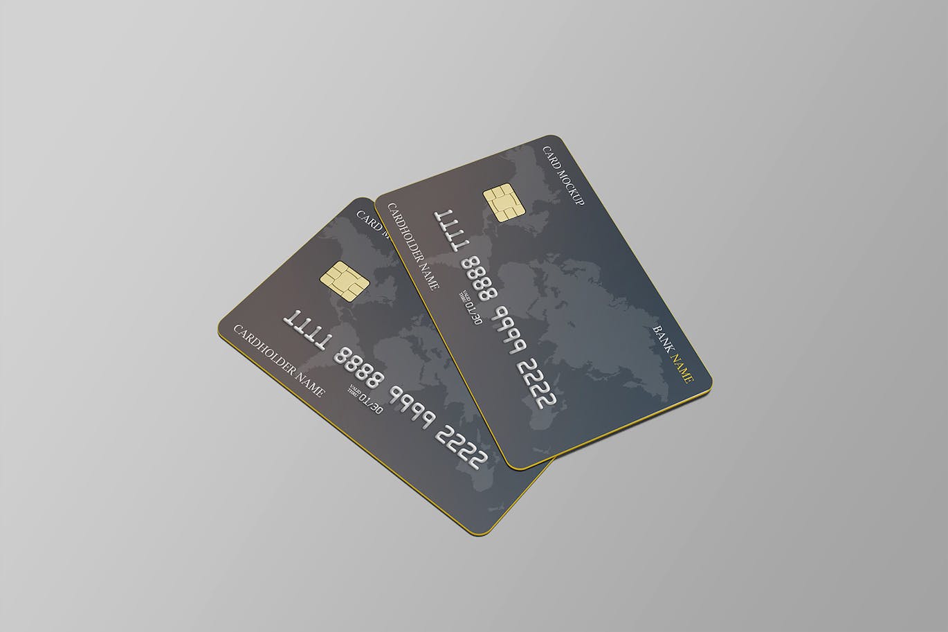 信用卡设计风格样机 Credit Card Mockup