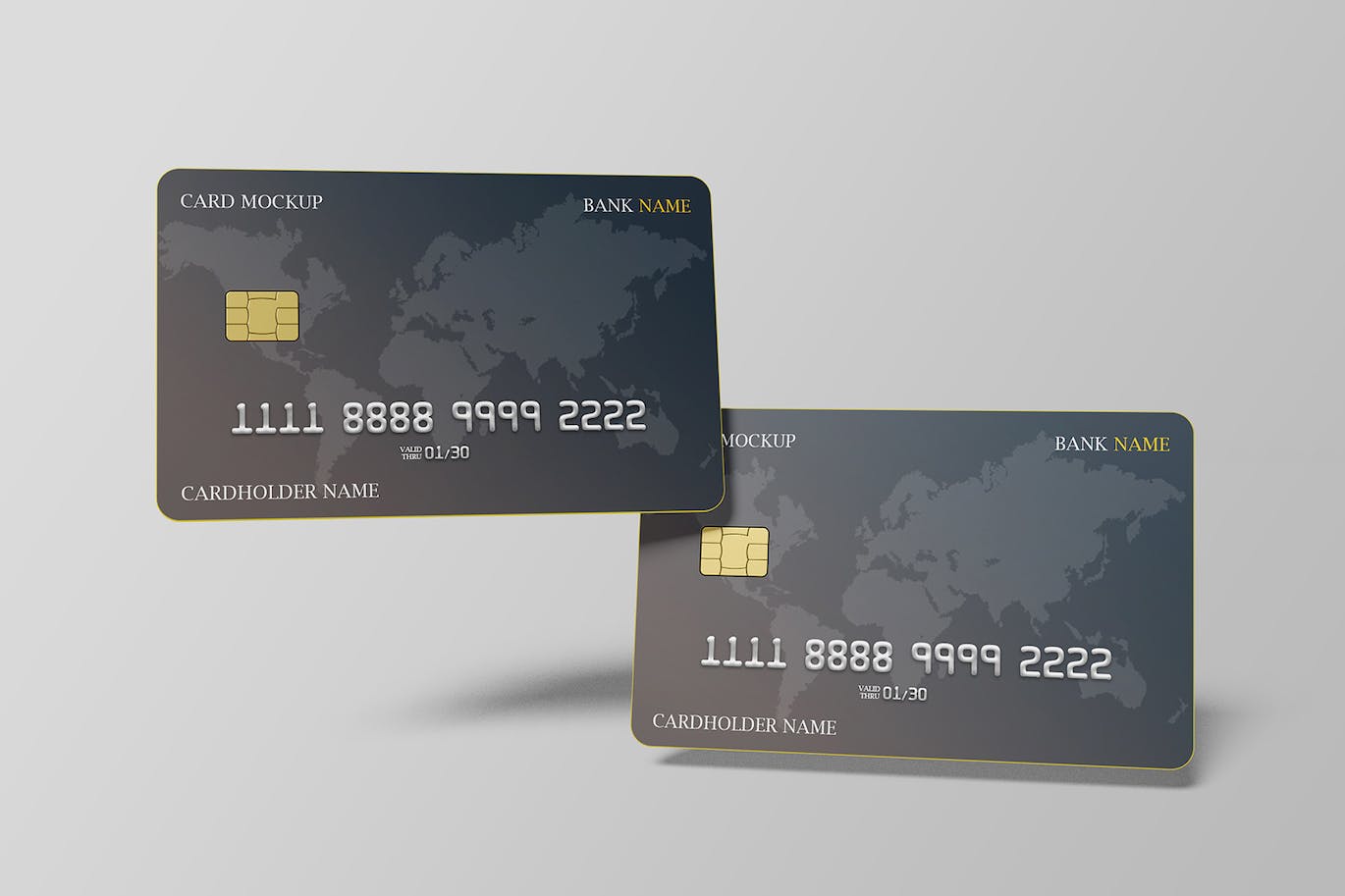 信用卡设计风格样机 Credit Card Mockup