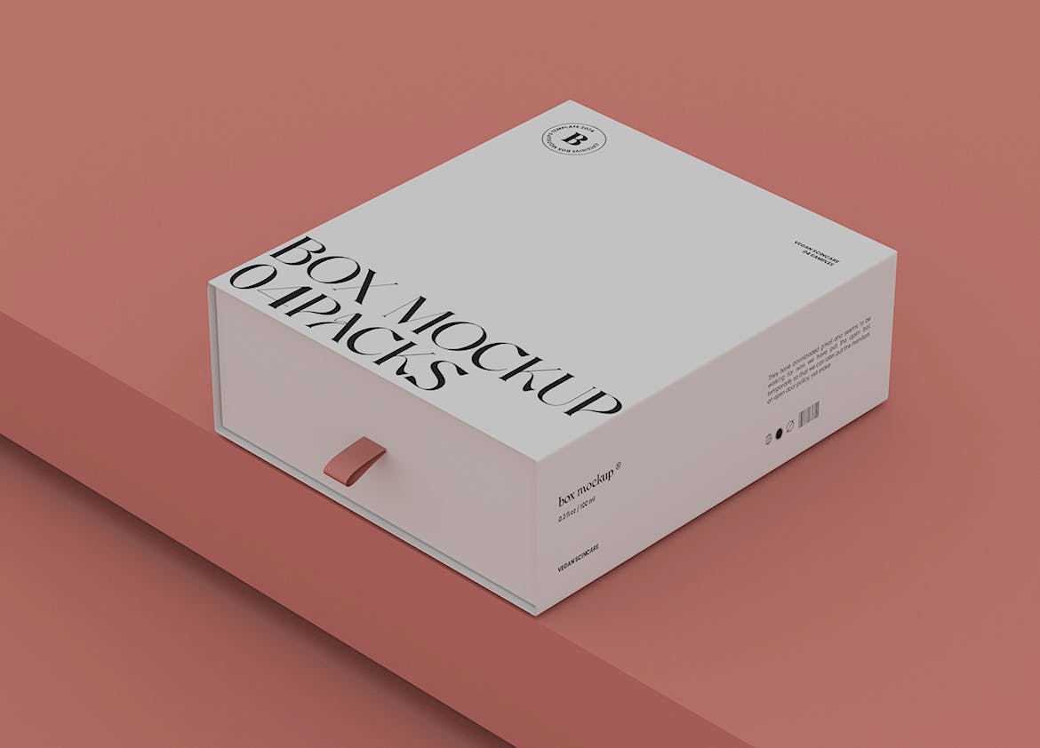 抽屉式包装盒样机 Slide Box Mockup