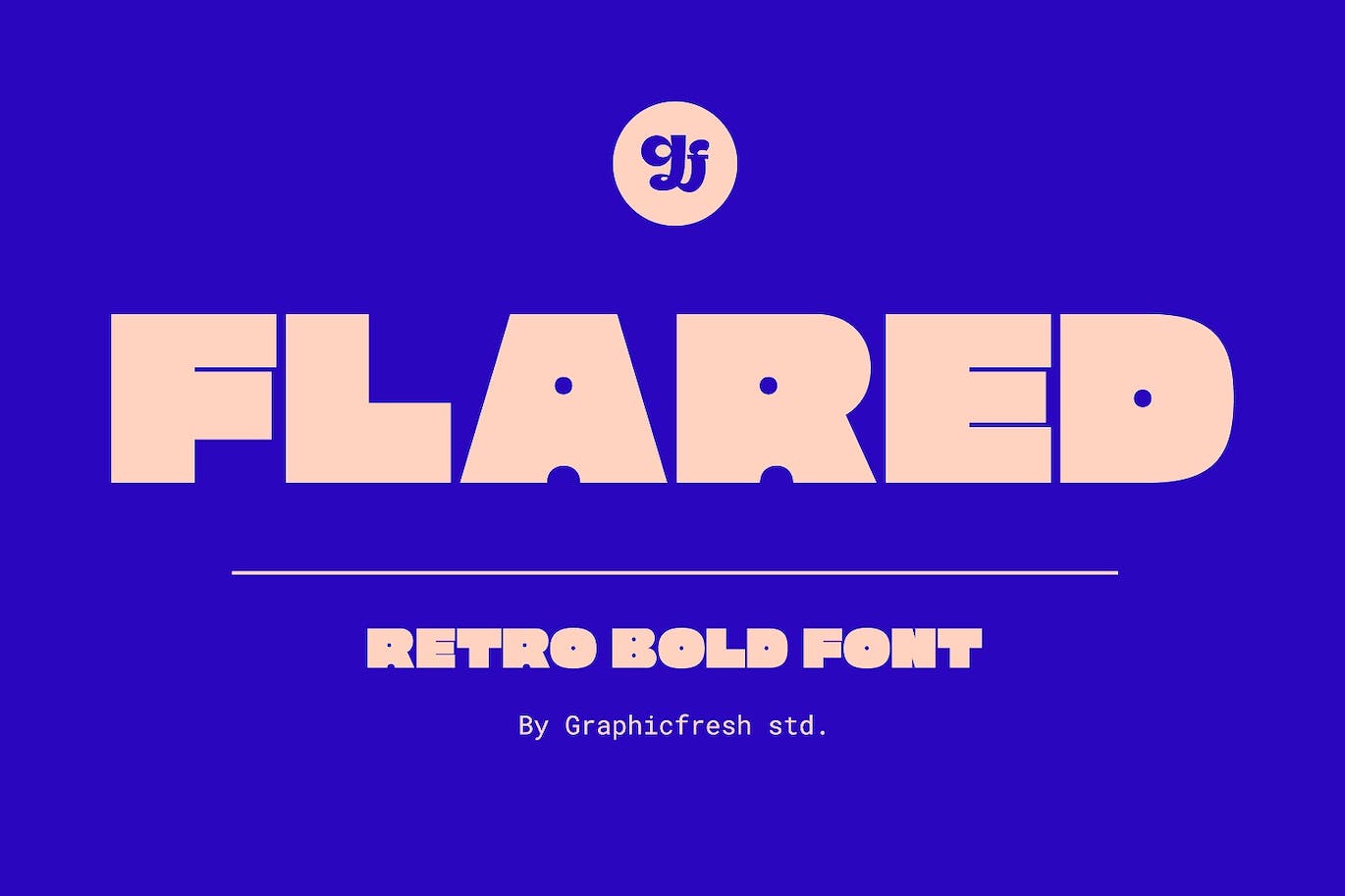 粗体复古字体 Flared &#8211; The Bold Retro Font