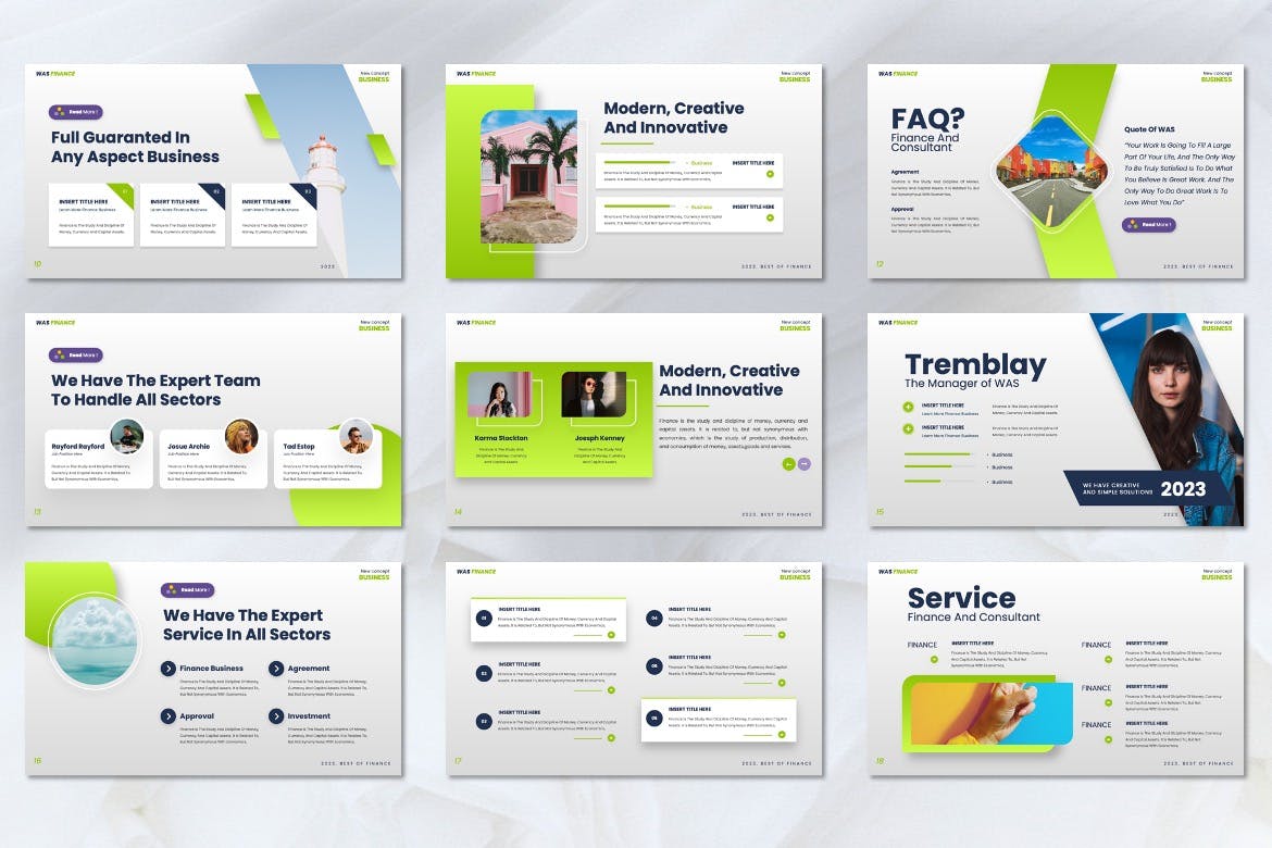 多用途 Powerpoint 幻灯片模板 WAS &#8211; Finance Powerpoint Templates