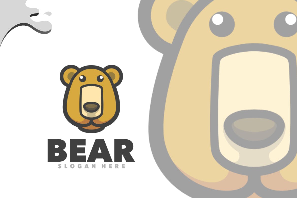 熊头吉祥物标志模板 Bear Head Mascot Logo