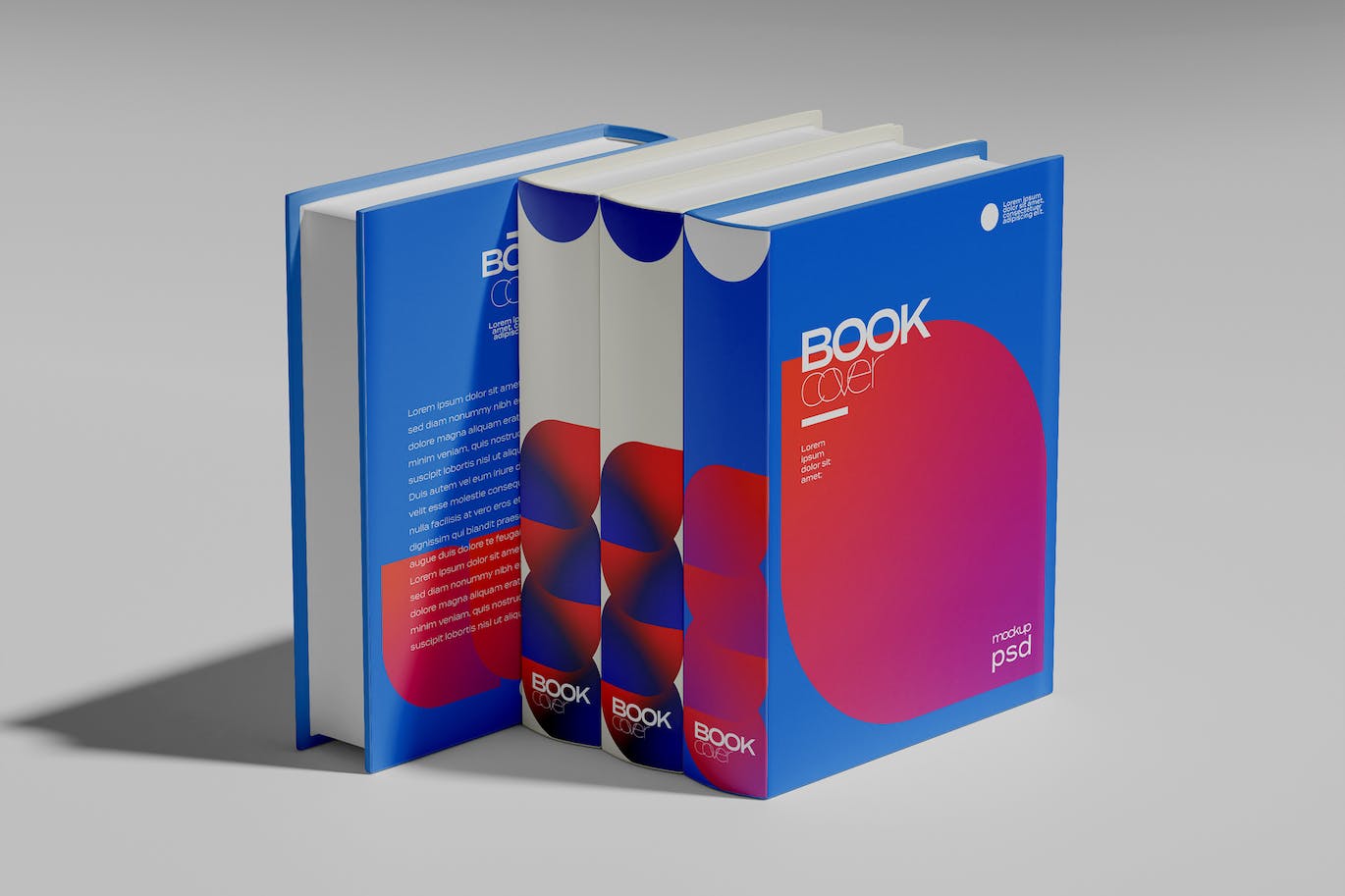 精装硬封书籍封面样机 Books Cover Mockup