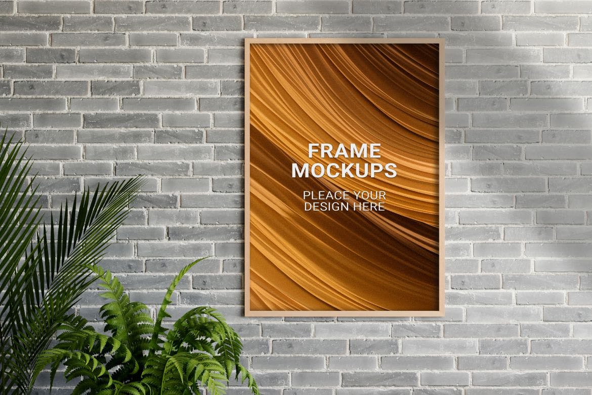 室内相片和画作展示框样机 Frame Mockup