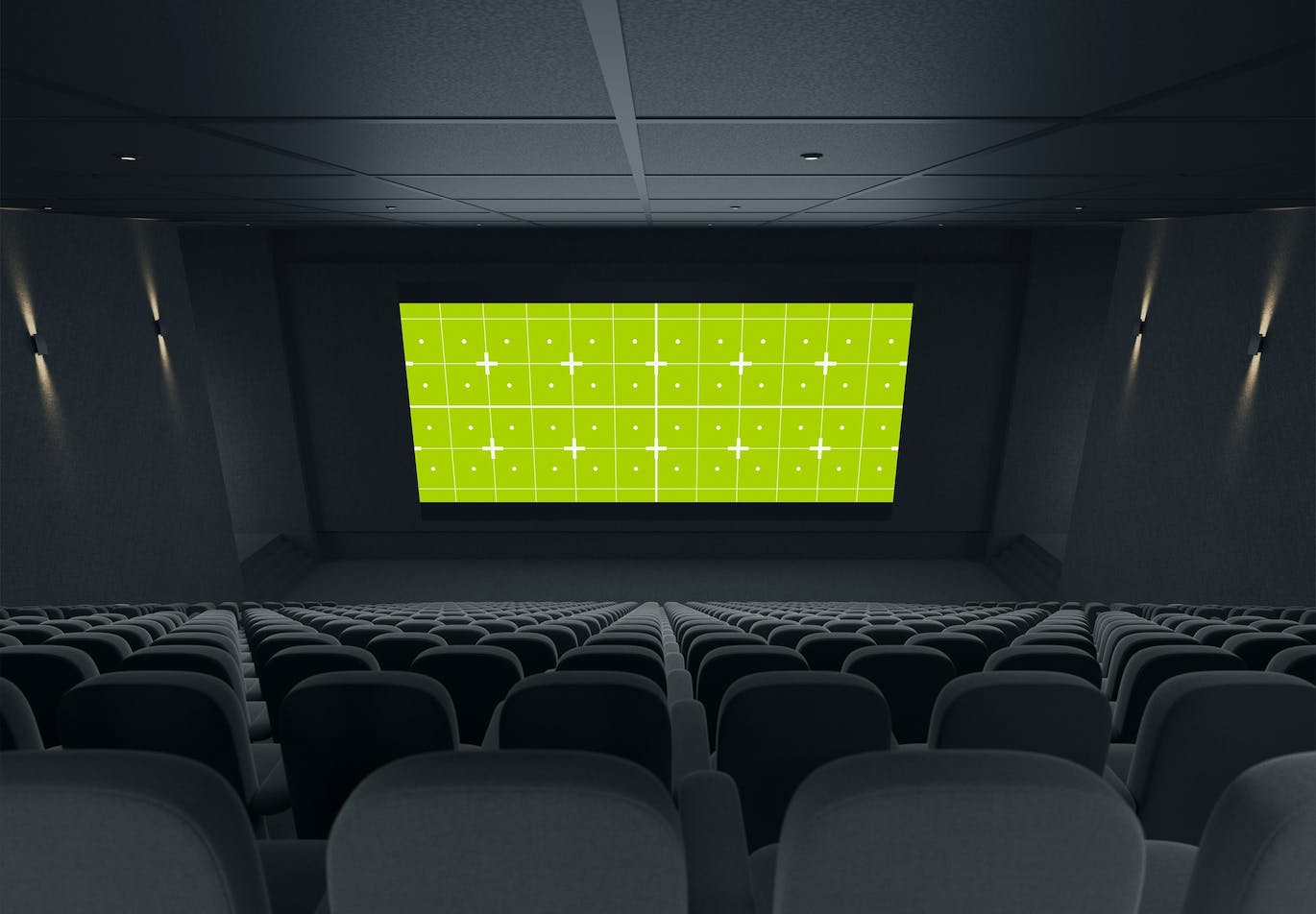 超大电影屏幕设计预览样机 Cinema Screen Mockup