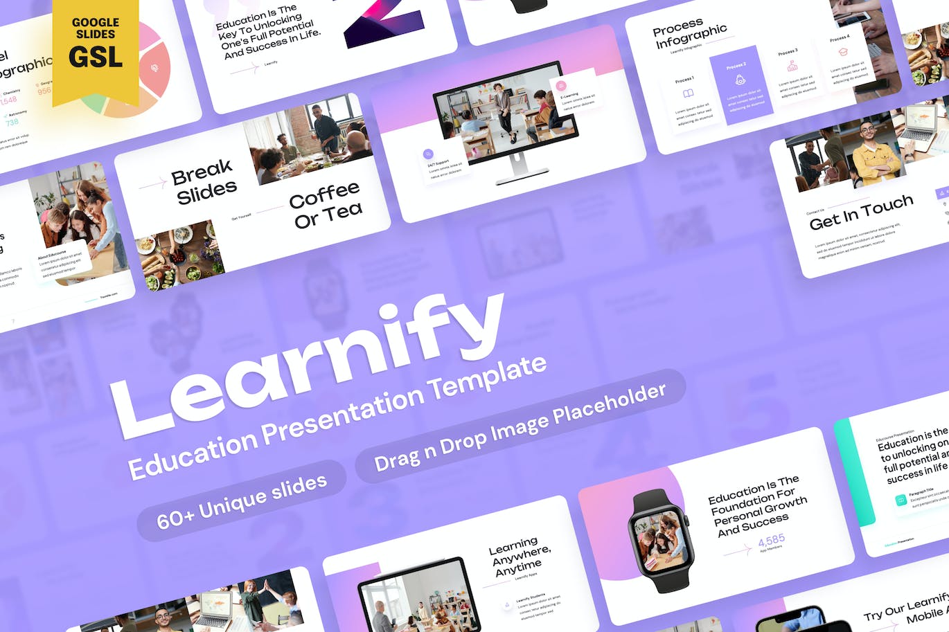 教育培训行业适用的 Google 幻灯片演示 Learnify &#8211; Education Google Slides Presentation