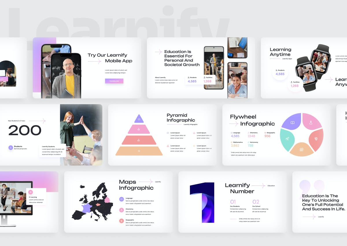 教育培训行业适用的 Google 幻灯片演示 Learnify &#8211; Education Google Slides Presentation