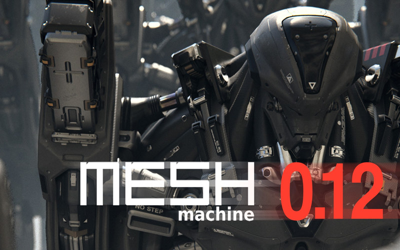 【Blender插件】MESHmachine 0.14.1 布线修面硬表面建模预设库_