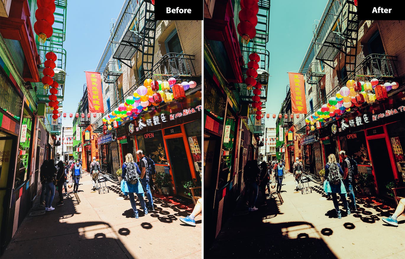 6 个街头拍摄后期调色 Lightroom 和 Photoshop 预设 6 Street Lightroom and Photoshop Presets