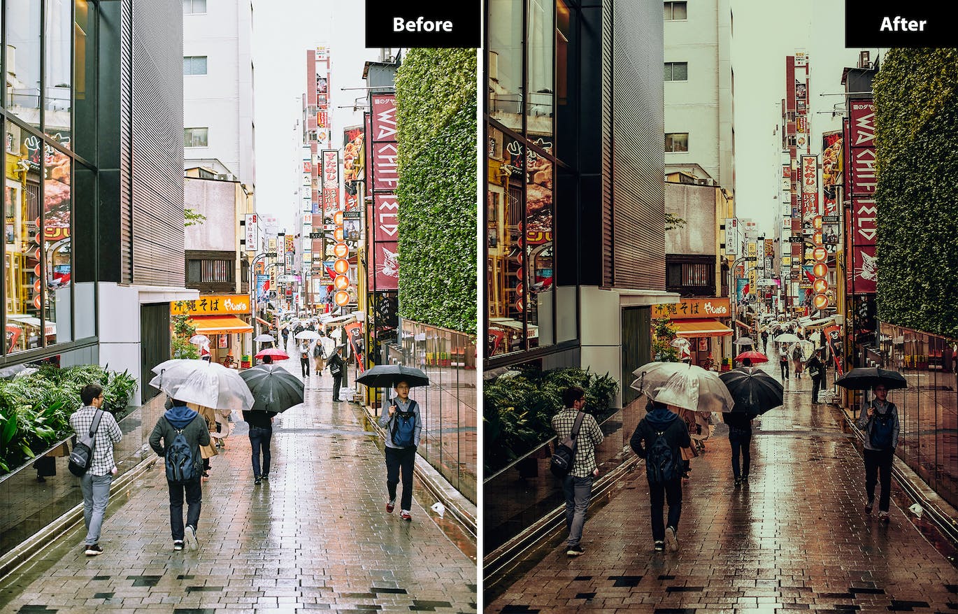 6 个街头拍摄后期调色 Lightroom 和 Photoshop 预设 6 Street Lightroom and Photoshop Presets