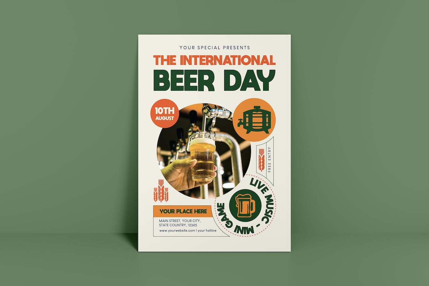 国际啤酒日传单 International Beer Day Flyer