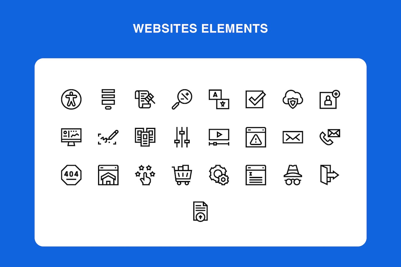 网站元素图标 Websites Elements Icons