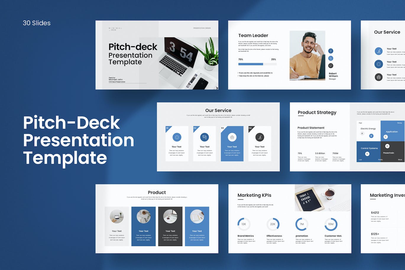 融资投资机构商业主题 Google 幻灯片演示模板 Pitch-deck Google Slides Presentation Template