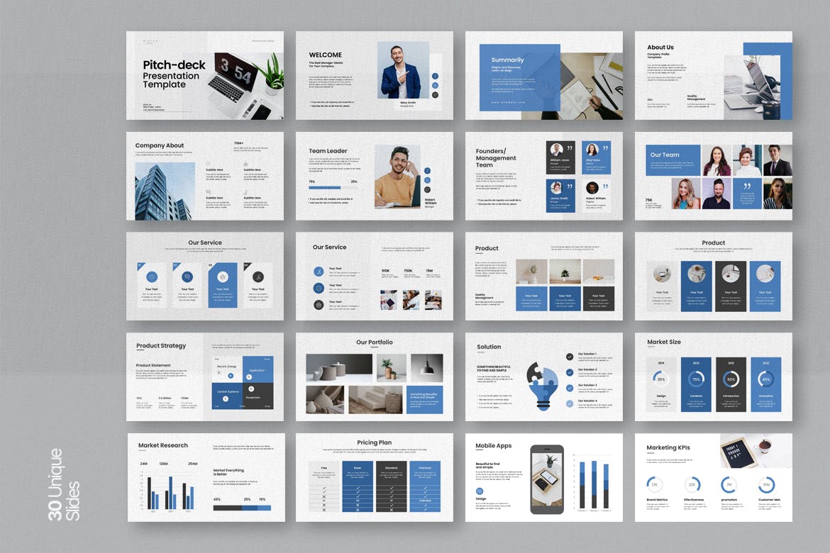 融资投资机构商业主题 Google 幻灯片演示模板 Pitch-deck Google Slides Presentation Template