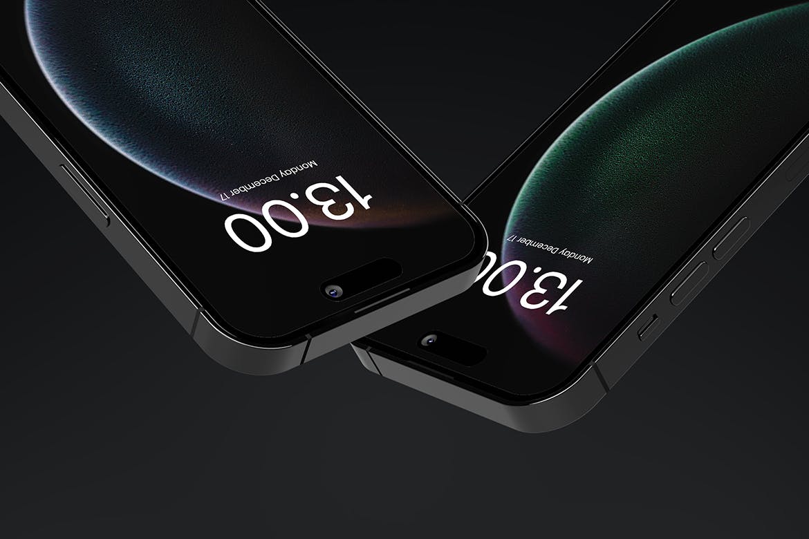 透视视图iPhone智能手机样机 MI &#8211; Perspective View Smartphone Mockup