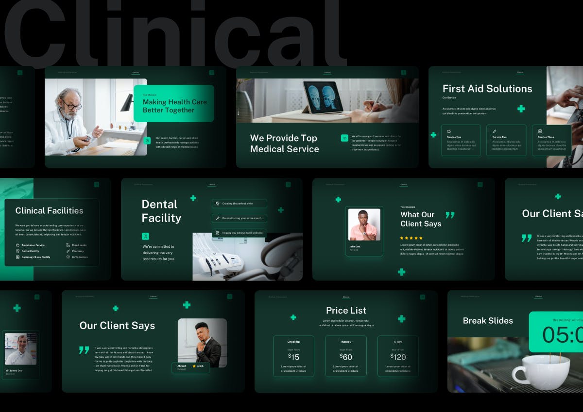 临床医学主题 Google 幻灯片演示 Clinical &#8211; Medical Google Slides Presentation