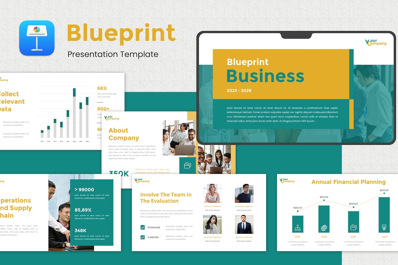 蓝图业务主题演讲Keynote模板 Blueprint &#8211; Business Keynote Template