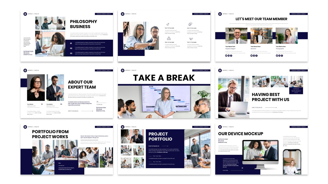 业务演示文稿PPT模板 Imprezz Business Presentation PowerPoint Template