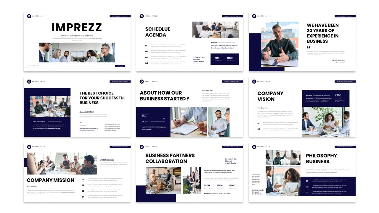 业务演示文稿PPT模板 Imprezz Business Presentation PowerPoint Template