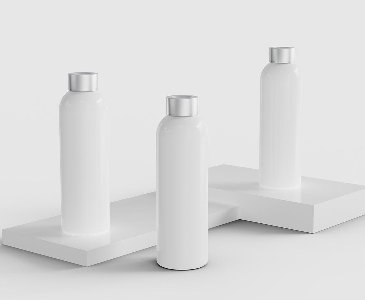 不锈钢保温瓶样机 Stainless Steel Bottles Mockup