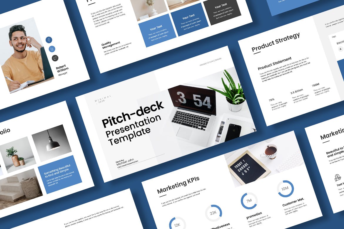 企业宣传营销演讲稿 PPT 模板 Pitch-deck PowerPoint Presentation Template