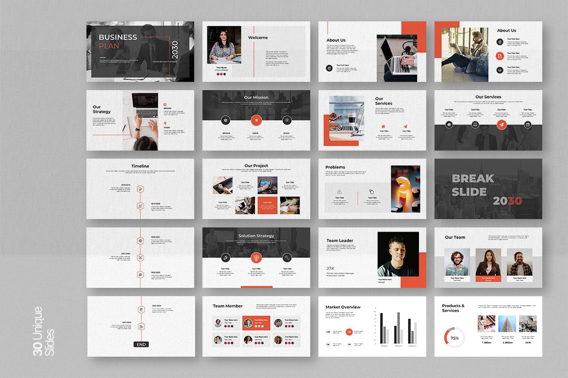 商业计划谷歌幻灯片演示模板 Business Plan Google Slides Presentation Template