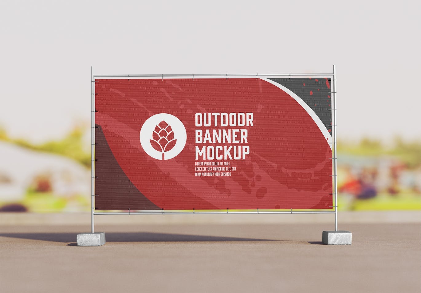 大型广告架样机模板 Big Advertising Stand Mockup