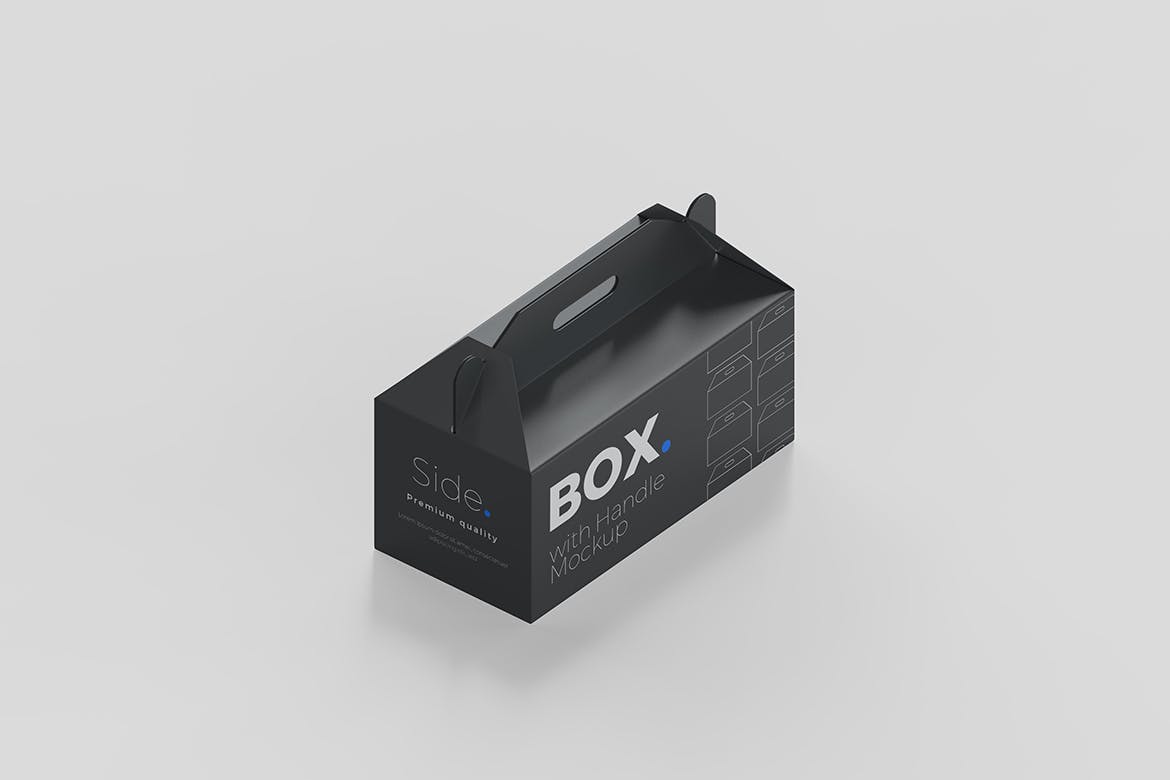 手提式外包装盒子样机 Box with handle Mockups