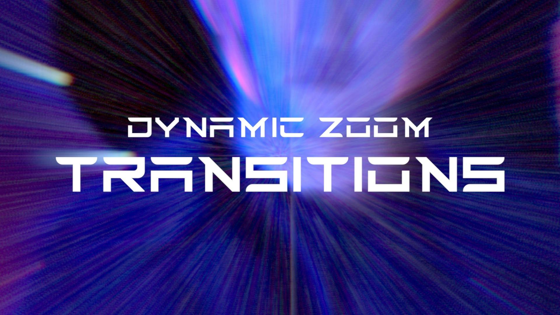 FCPX插件：15个赛博未来感外观推进拉伸旋转转场过渡插件 Dynamic Zoom Transitions -