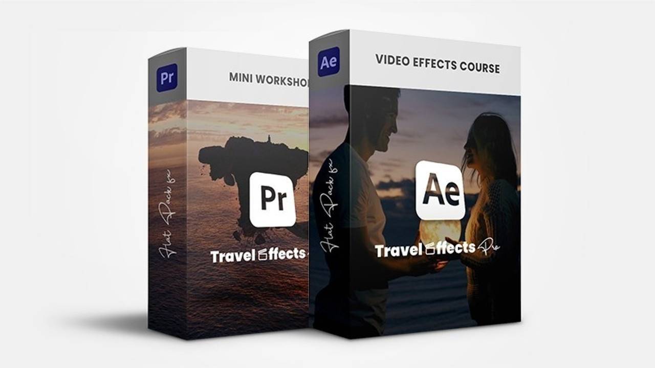 大师课程：电影感旅拍视频制作拍摄幕后全流程视频课程 Flatpackfx – Travel Effects Pro（9520） -