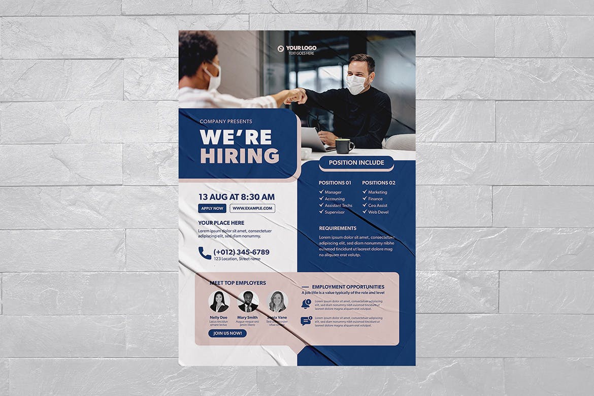 招聘会传单模板 Career Fair Flyer Template